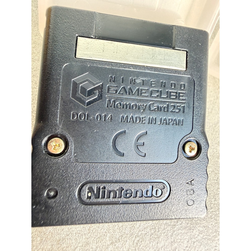 Nintendo GameCube Memory Card DOL-014 251 Blocks Black Authentic OEM Japan